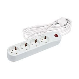 Сетевой фильтр S-GSP4-5C серии стандарт «Classic», с заземлением, 4 гнезда, шнур 5м, защита от перенапряжения, кз, импульсных помех, цвет – белый 09797 Uniel от поставщика КабельСпецСтрой