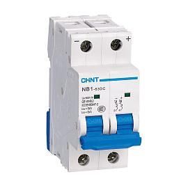 Выключатель автоматический постоянного тока 2A 2П двухполюсный характеристика C 6кА DC500В NB1-63DC 182714 CHINT от поставщика КабельСпецСтрой