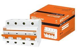 Выключатель автоматический 63А 4П четырехполюсный характеристика D 10кА ВА47-100 SQ0207-0042 TDM от поставщика КабельСпецСтрой