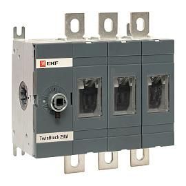 Рубильник 250A 3P без рукоятки управления TwinBlock tb-s-250-3p EKF от поставщика КабельСпецСтрой