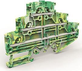 Трехуровневая клемма на 2,5 кв.мм с заземлением ZEFTE200 DKC от поставщика КабельСпецСтрой