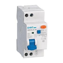 Выключатель автоматический дифференциального тока АВДТ 20А 1P+N двухполюсный характеристика C 4,5кА 30мА (R) NBH8LE-40 206063 CHINT от поставщика КабельСпецСтрой